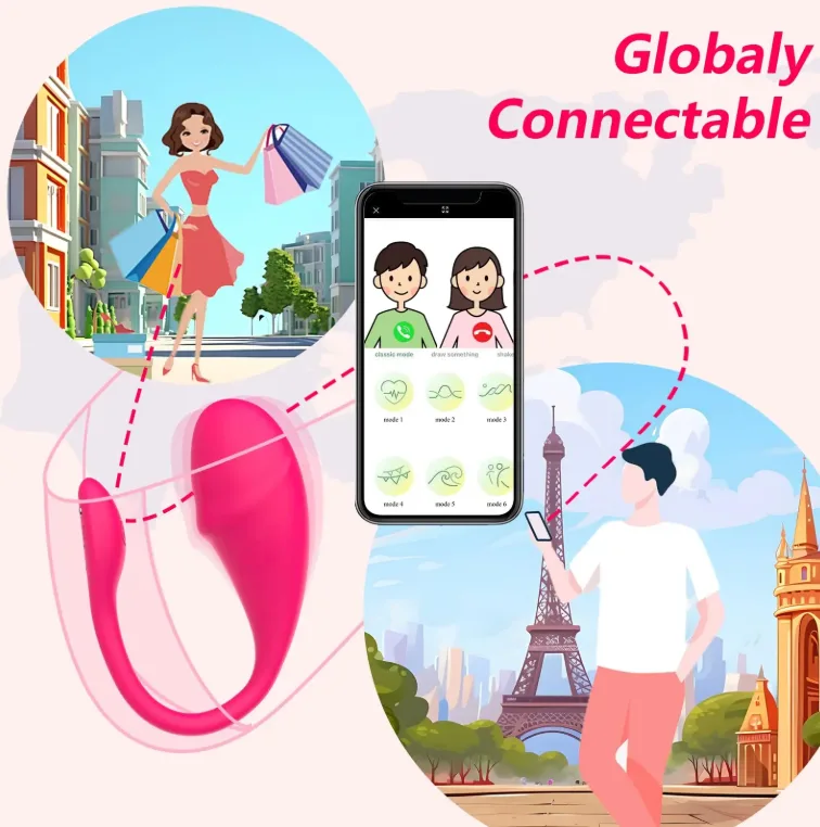 SF027 App-Controlled U-Shaped Wearable Vibrator - Pink or Purple - Image 4