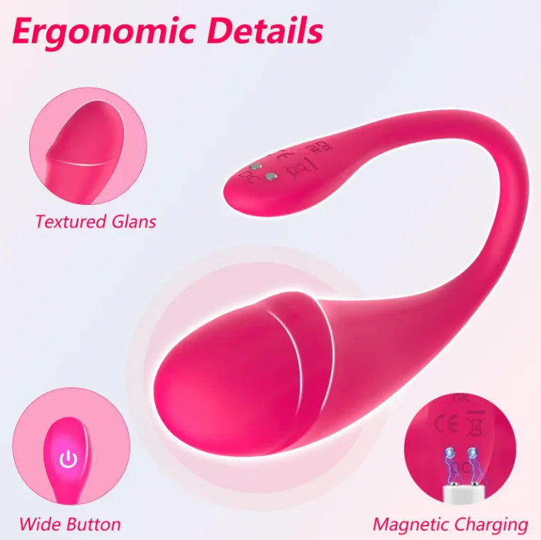 SF027 App-Controlled U-Shaped Wearable Vibrator - Pink or Purple - Image 5