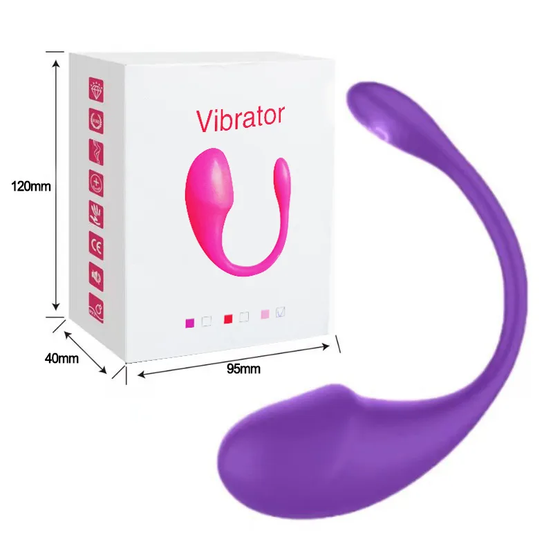 SF027 App-Controlled U-Shaped Wearable Vibrator - Pink or Purple - Image 2