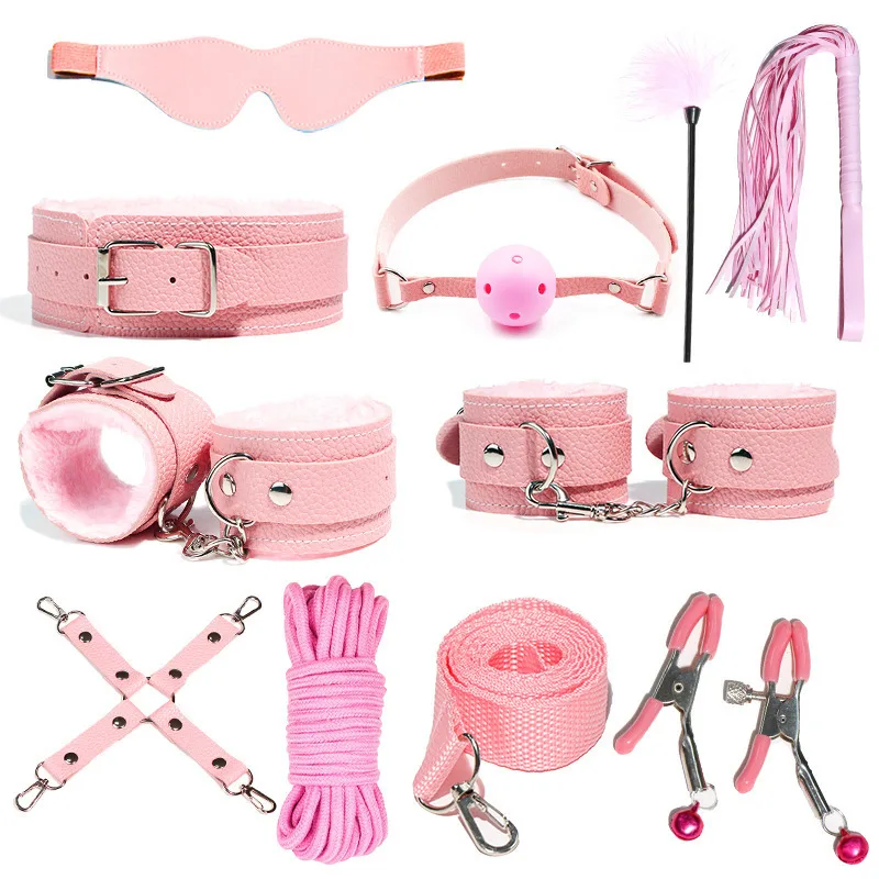 SF095 Black or Pink Adjustable Bondage Restraint Kit - Image 2