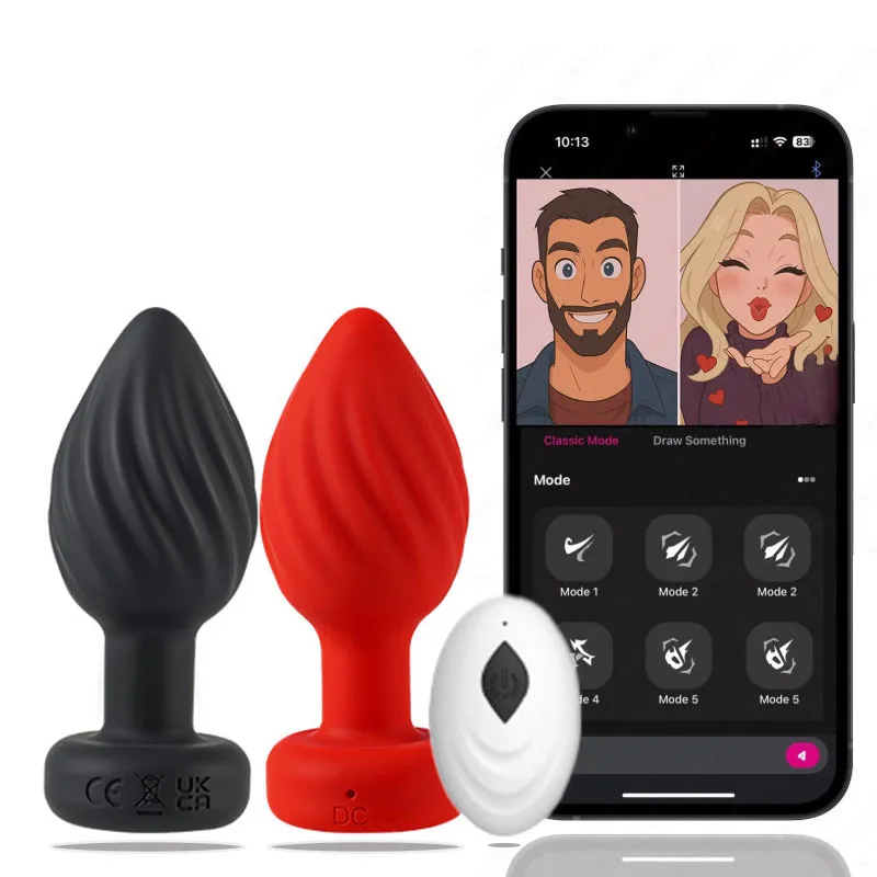 SF564 Spiral Remote or App Anal Vibrator - 5 Colours