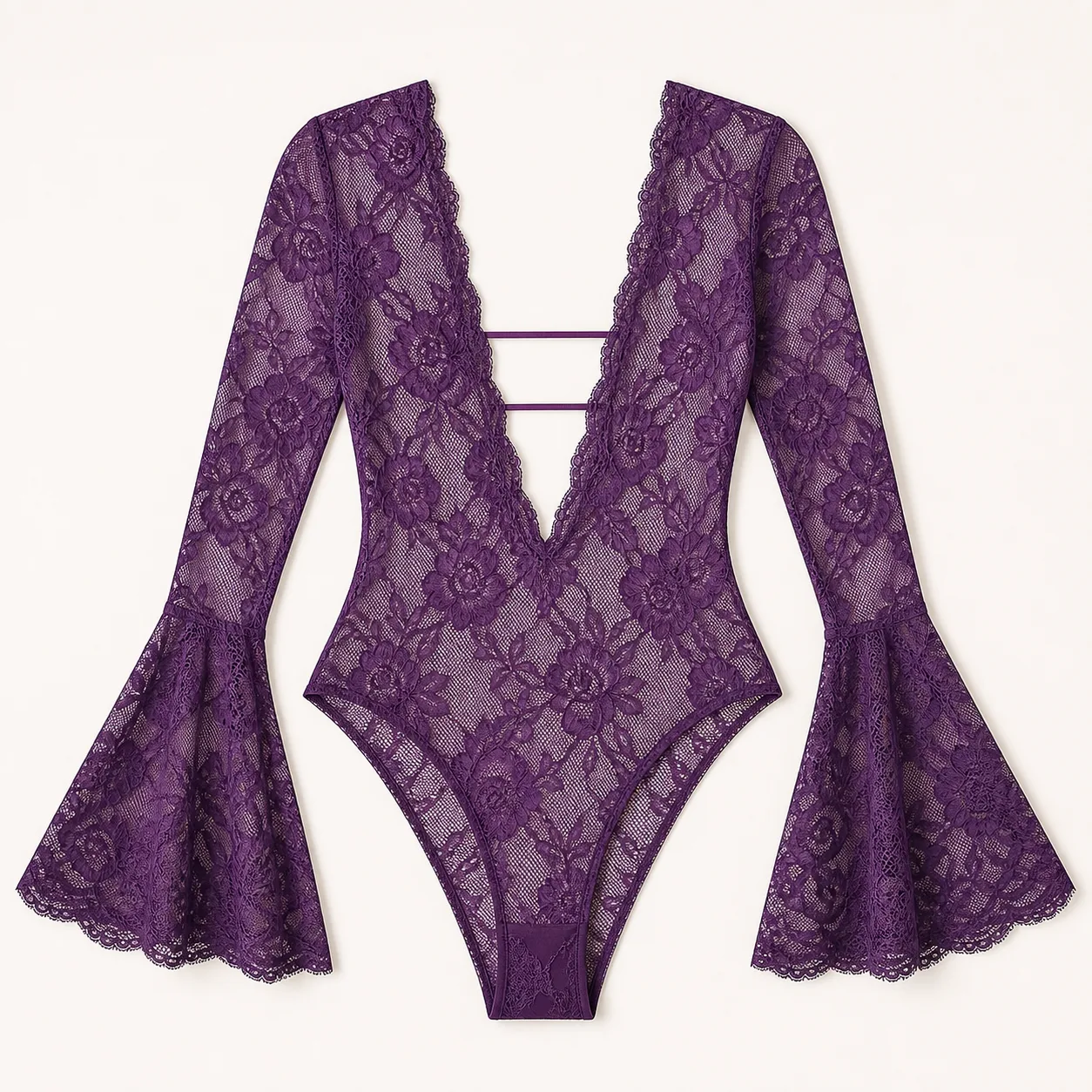 Shufuyuan SFY3739 Three-Colour Long-Sleeve Lace Bodysuit