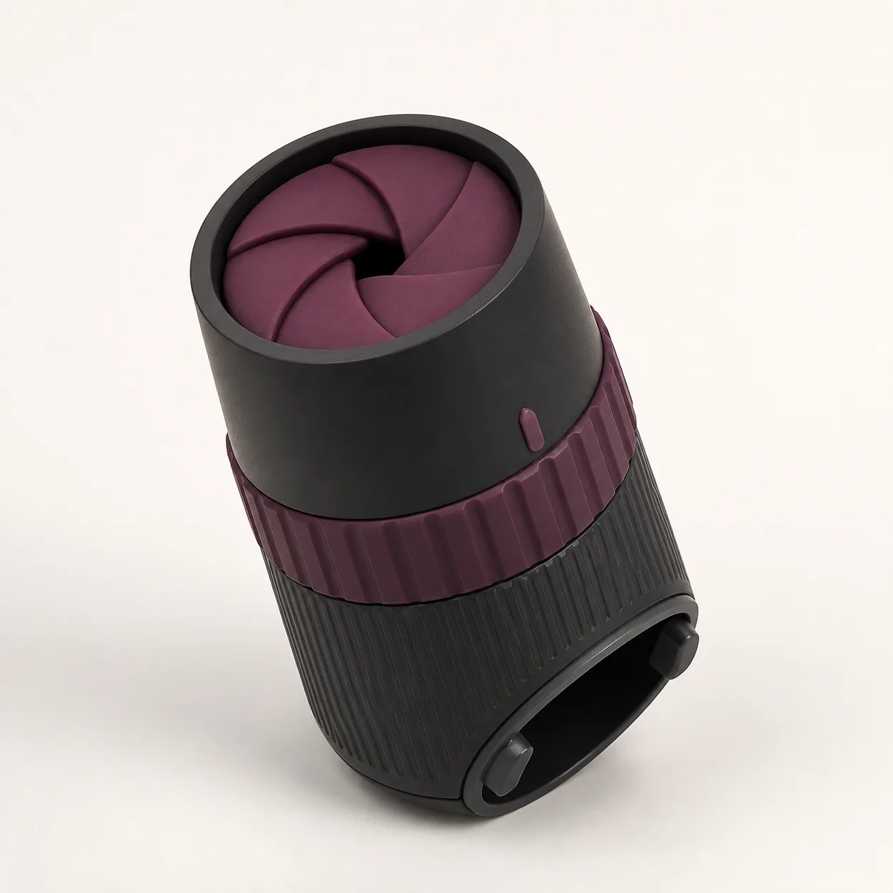 Six-Leaf Iris-Dial Manual Stroker with Removable Open-End Liner