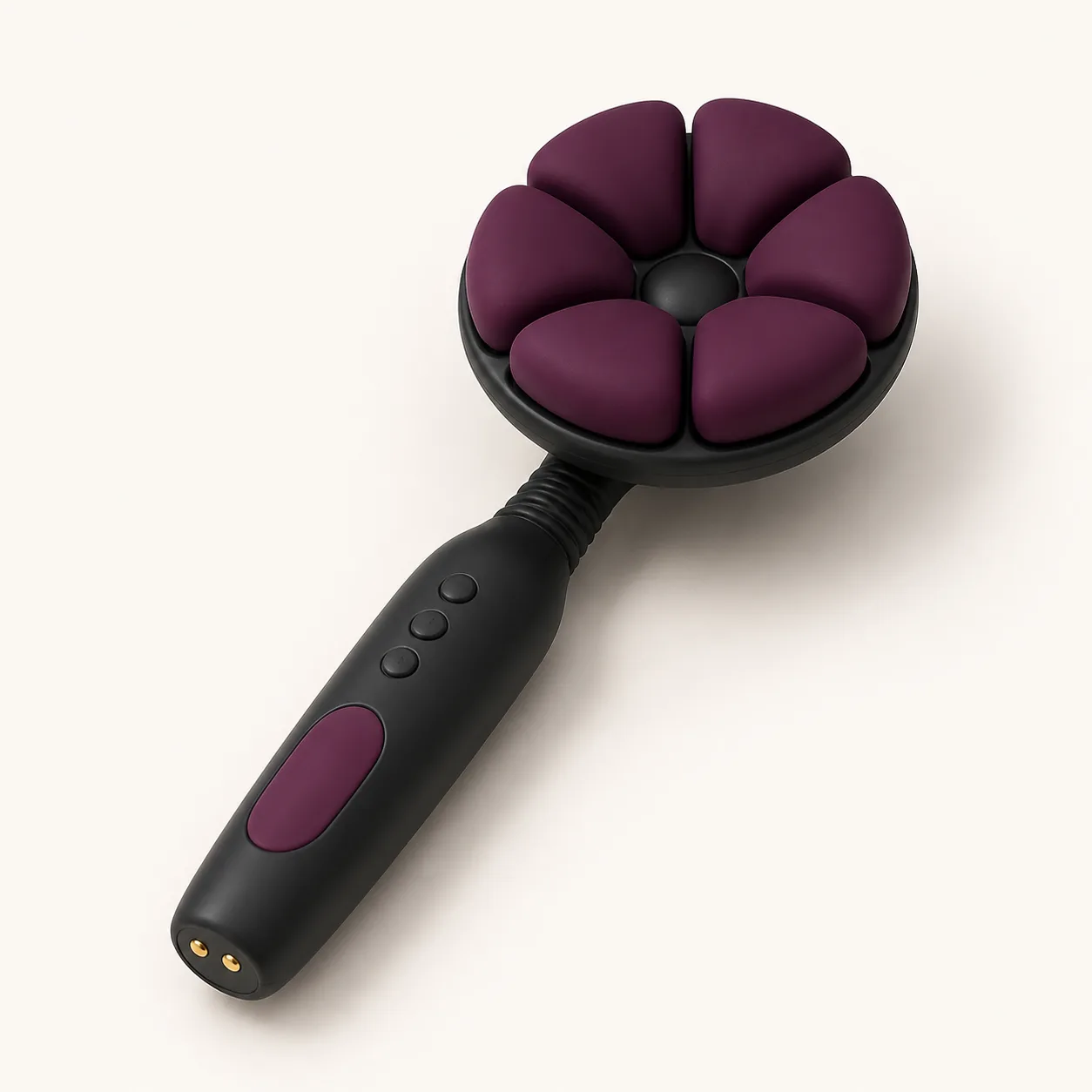 Six-Petal Radial-Flex Crown Wand with Recessed Center Dome