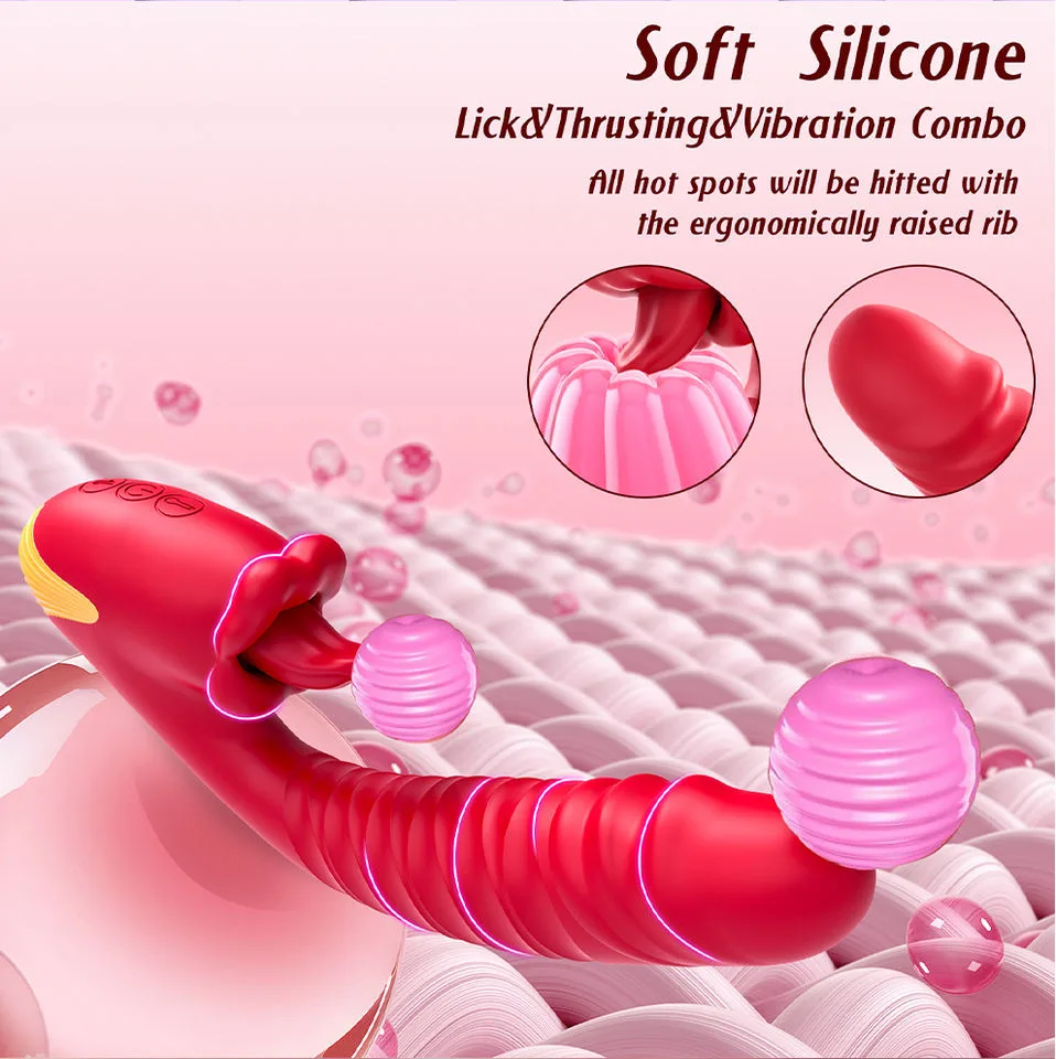 Aolan AL-MDS-13 Thrusting Heated Rose Vibrator