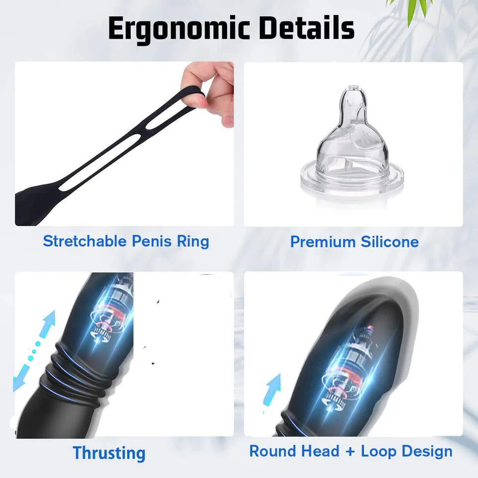 Model 20251228-1014 Black Dual-Loop Thrusting Prostate Massager - Image 3