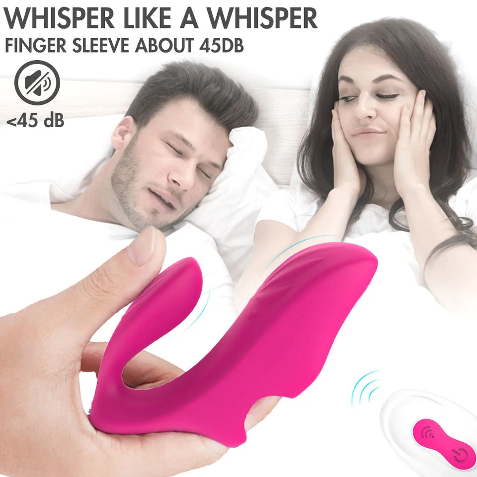 S-HANDE SHD-S217-2 Pink Dual-Motor Remote Finger Vibrator - Image 5