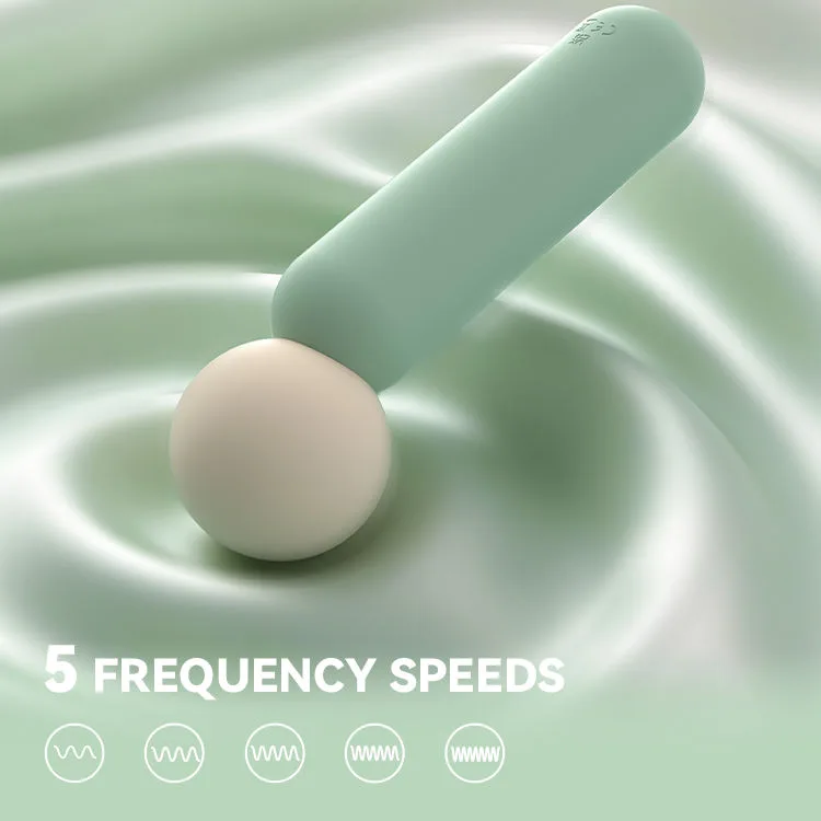 SW0102 Dual-Tone Angled-Head Wand Vibrator - Green or Red - Image 4