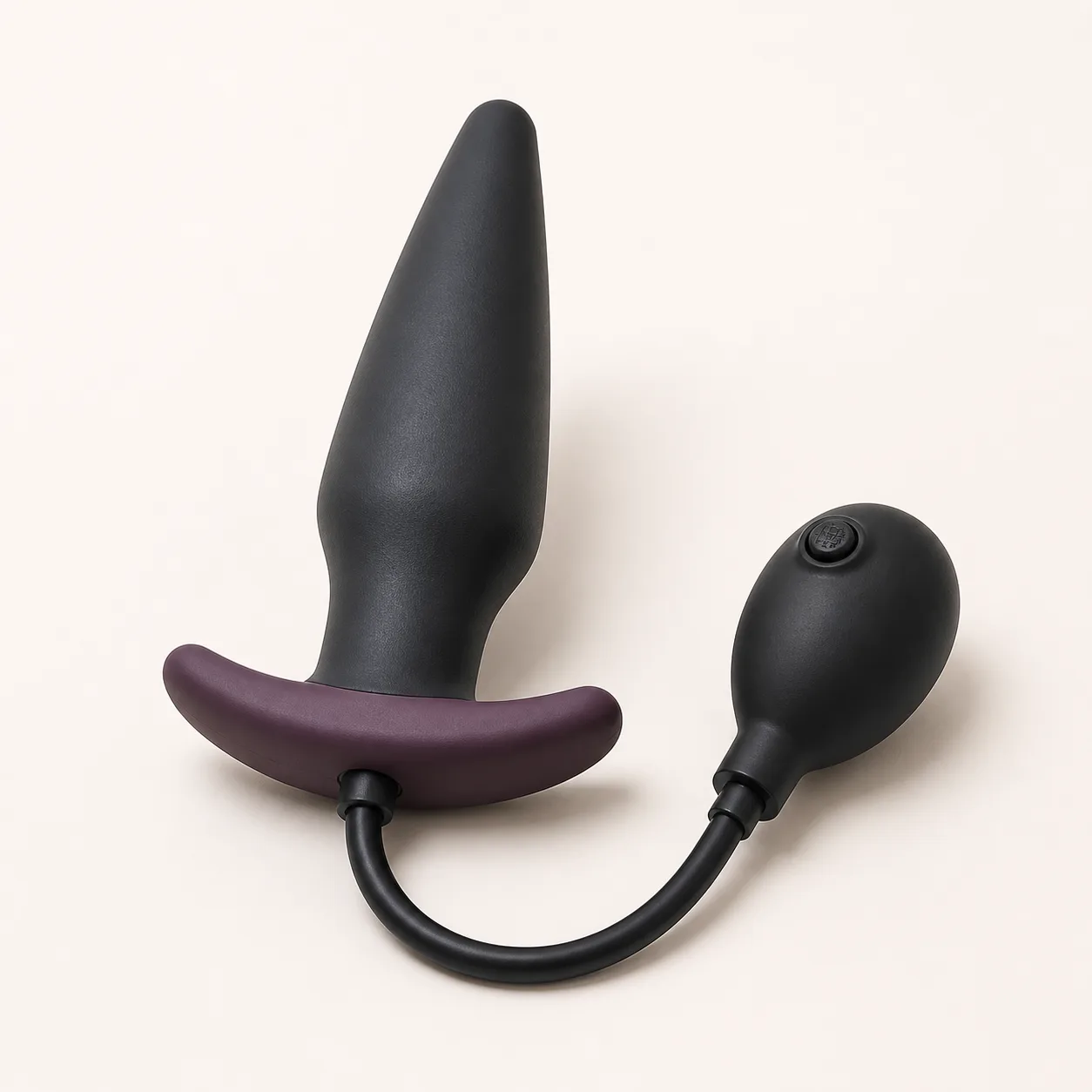 Tapered Inflatable Anal Plug with Bulb Pump and Release Valve