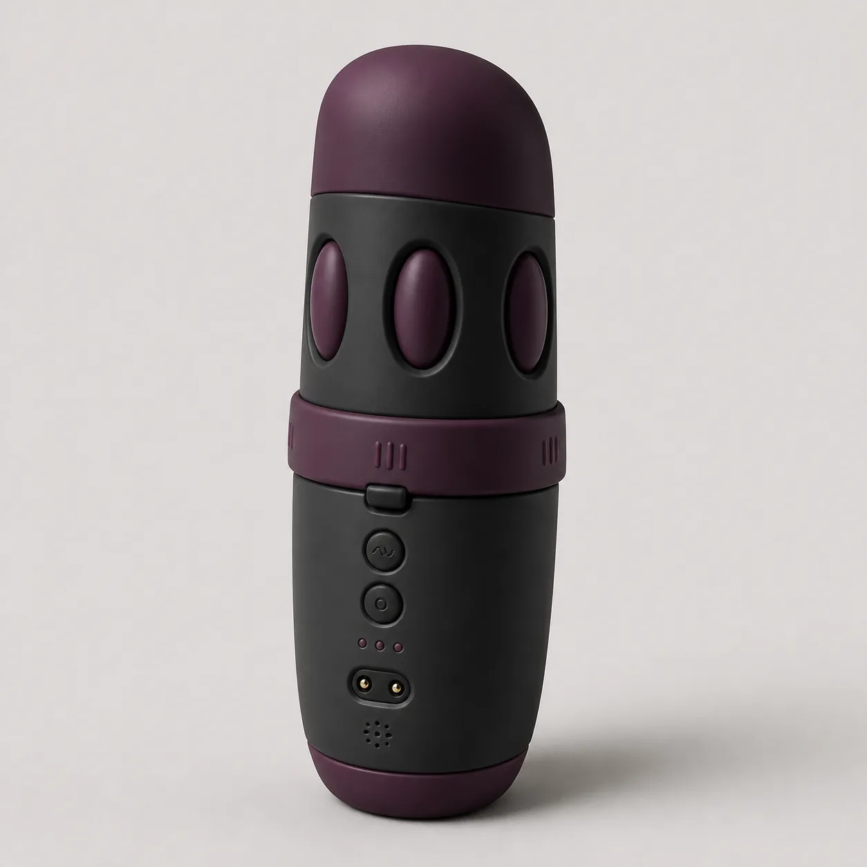 Three-Chamber Adjustable-Balance Capsule Vibrator with Index Collar