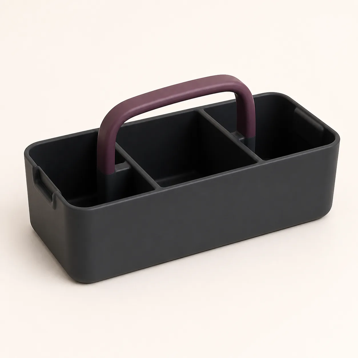 Three-Compartment Care-Cleaning Carry Caddy with Center Handle