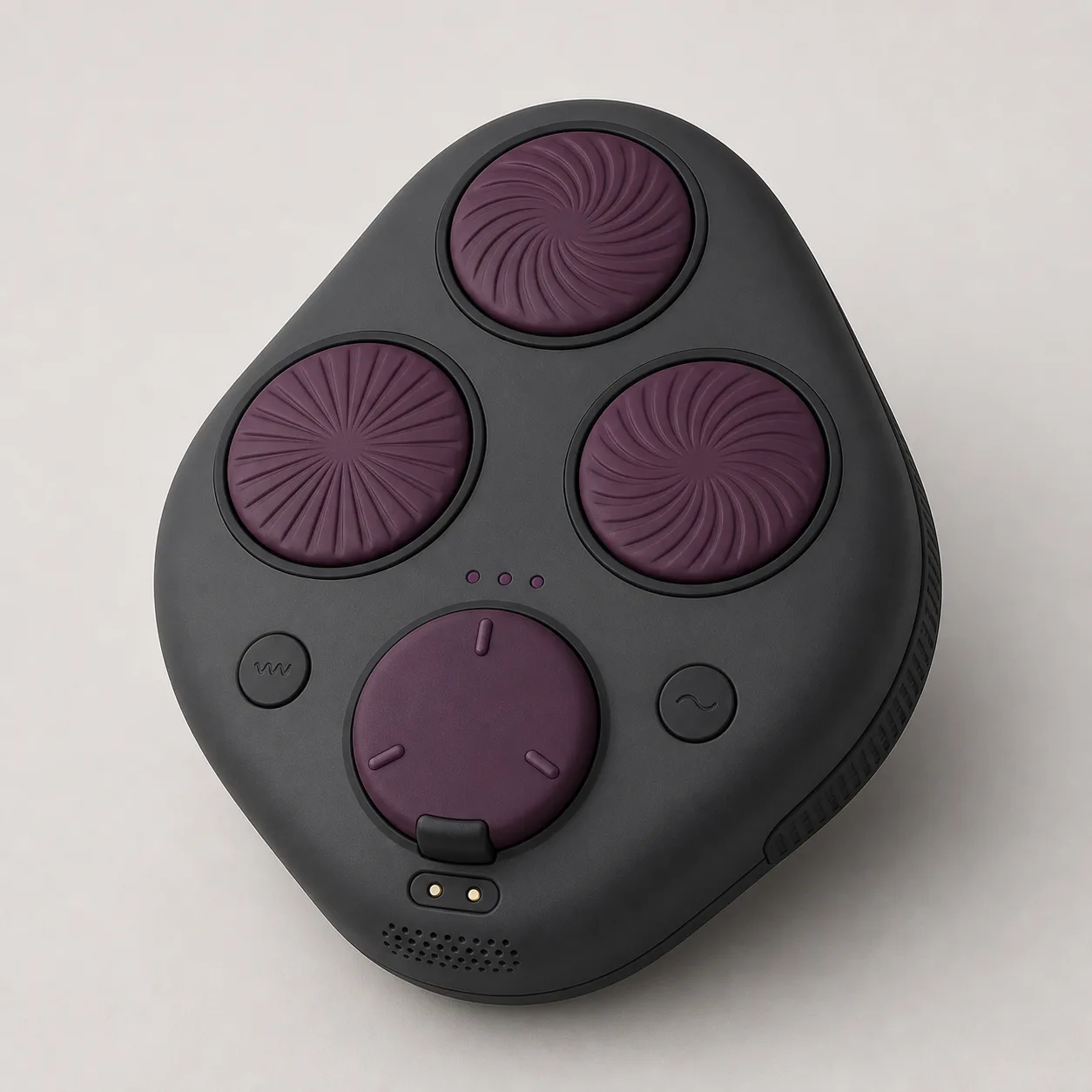 Three-Disc Counter-Rotating Pocket Vibrator with Phase Dial