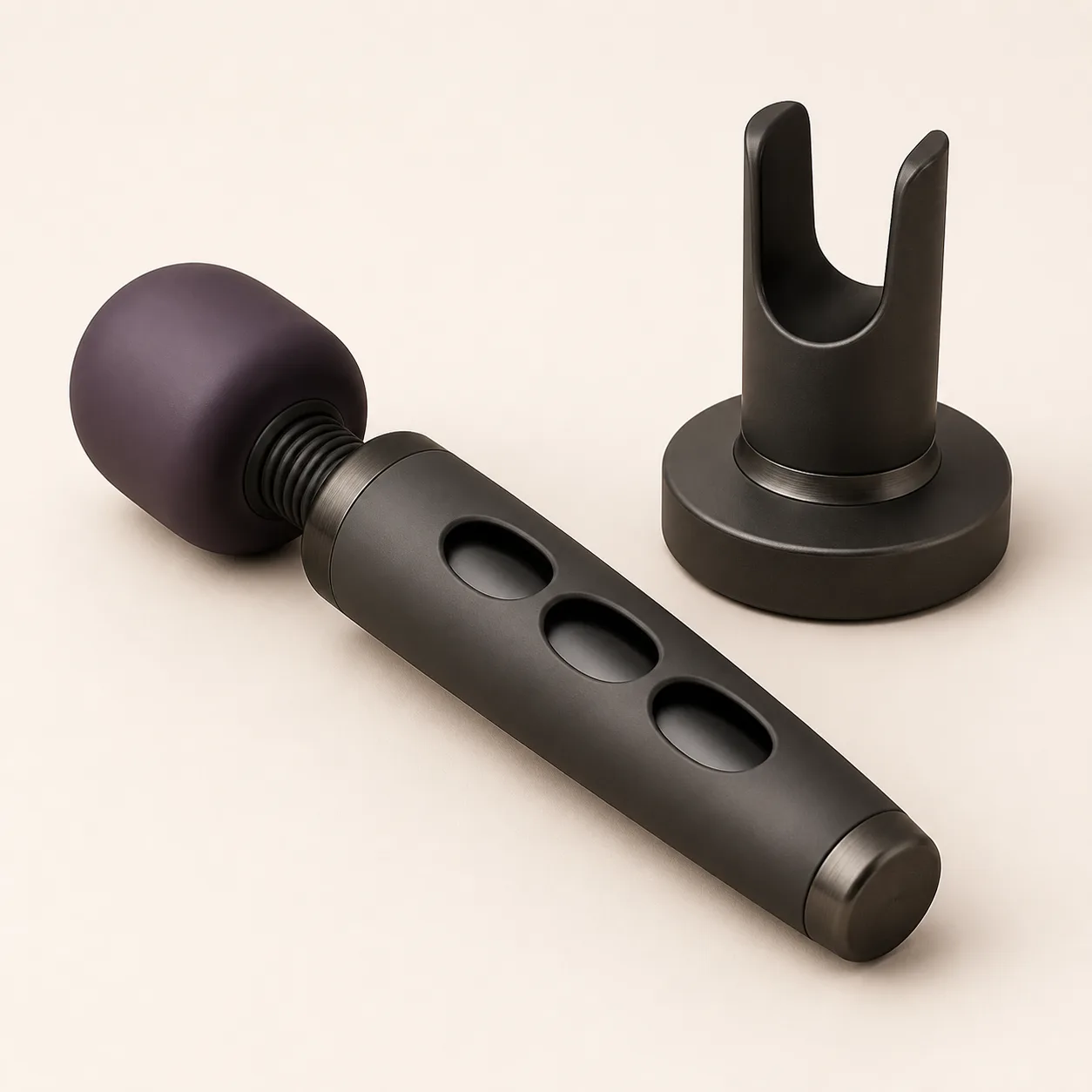 Three-Recess Vibration-Damped Grip Wand with Upright Charging Dock