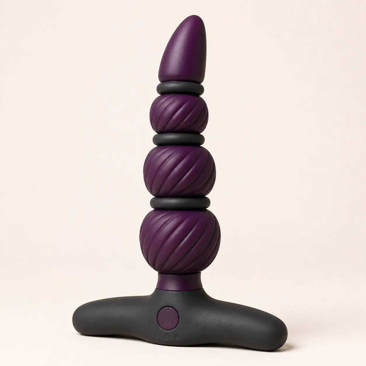 Three-Roller Captive-Spine Anal Trainer with Wide T Base