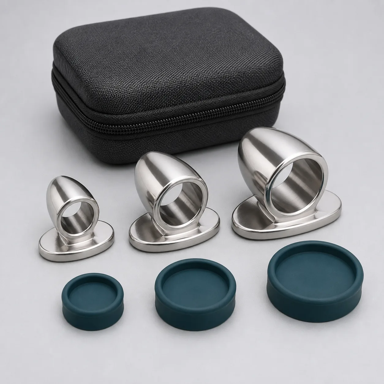 Three-Size Hollow Tunnel Metal Plug Set