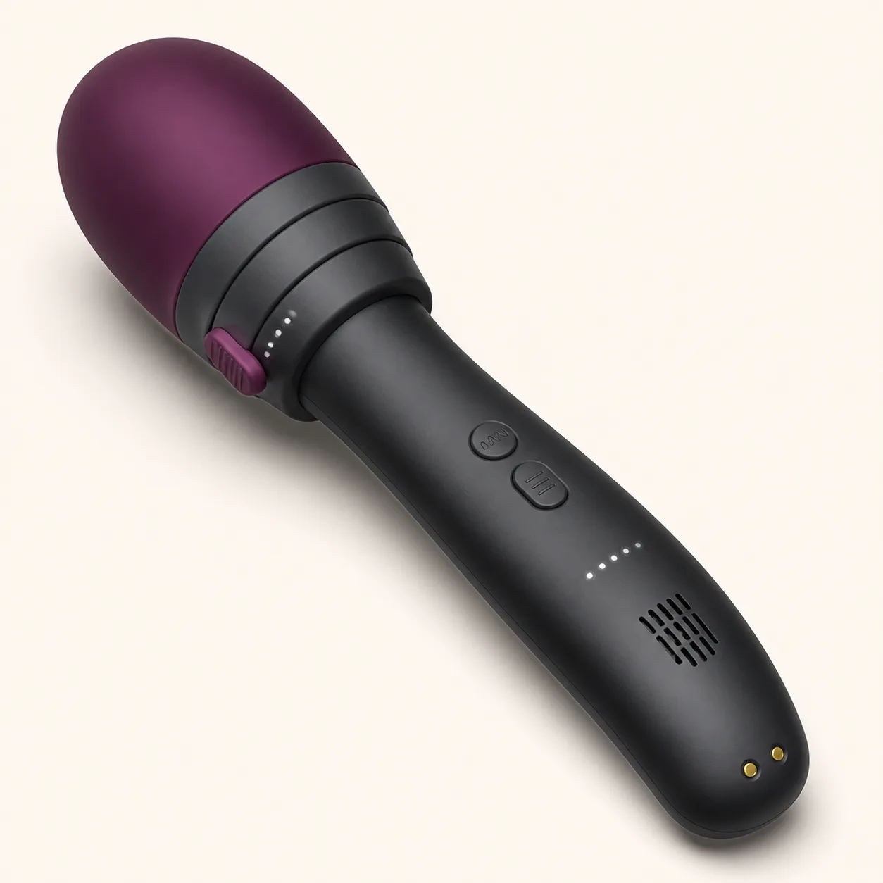 Three-Stop Cam-Compression Wand Massager with Adjustable Head Collar
