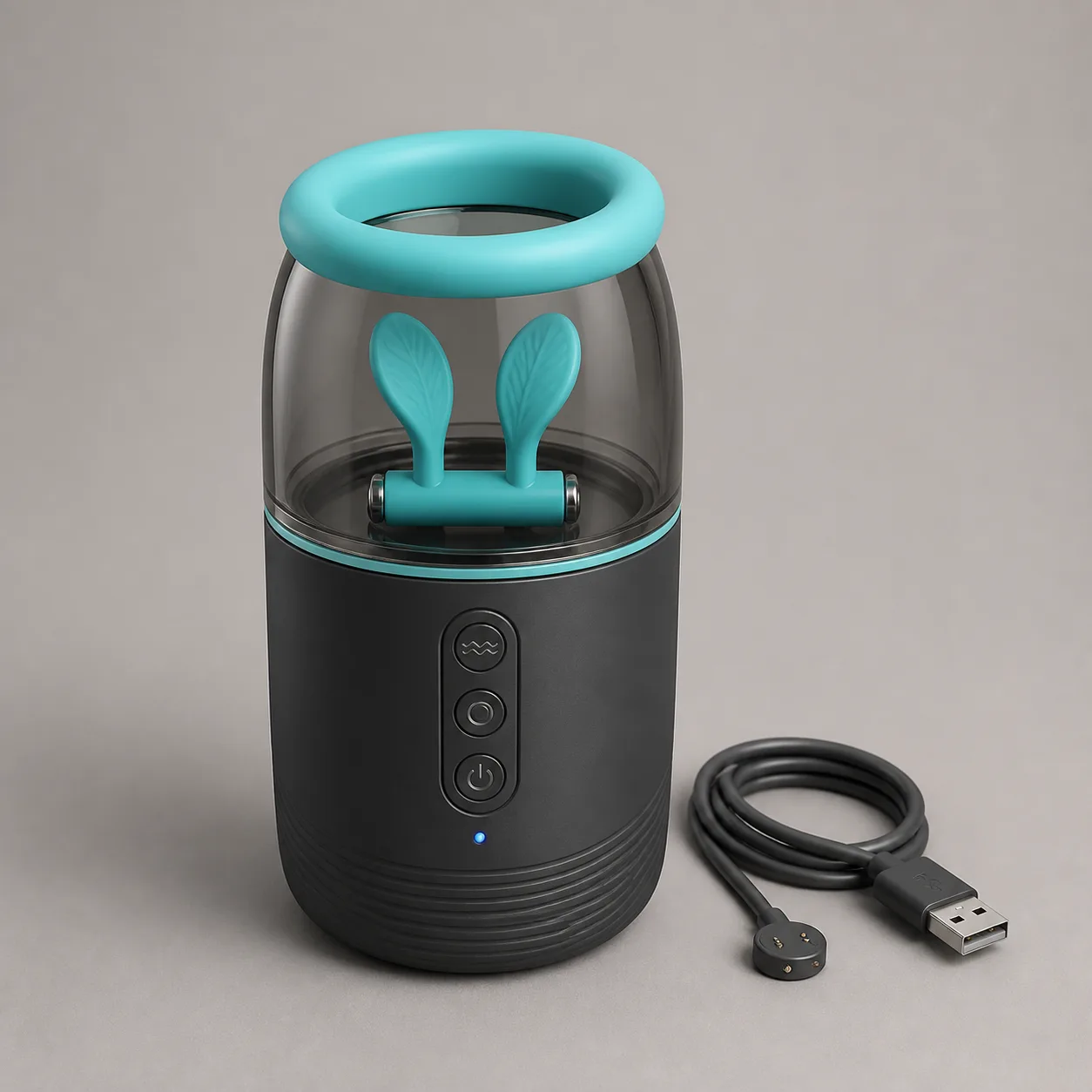 Transparent Dual-Paddle Glans Stimulation Cup