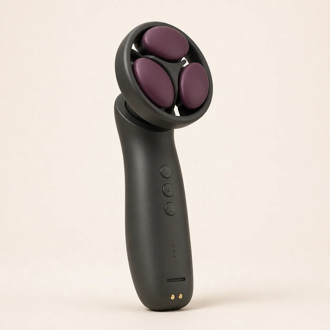 Tri-Lobe Counter-Phase Wand Massager with Floating Isolation Collar