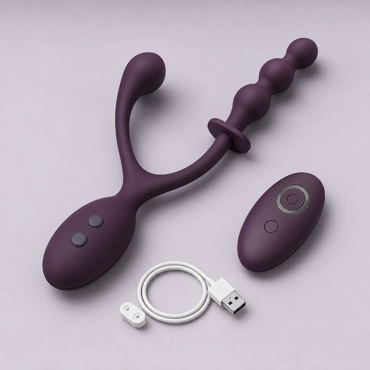Tri-Zone Remote Wearable Bead-and-Pad Vibrator