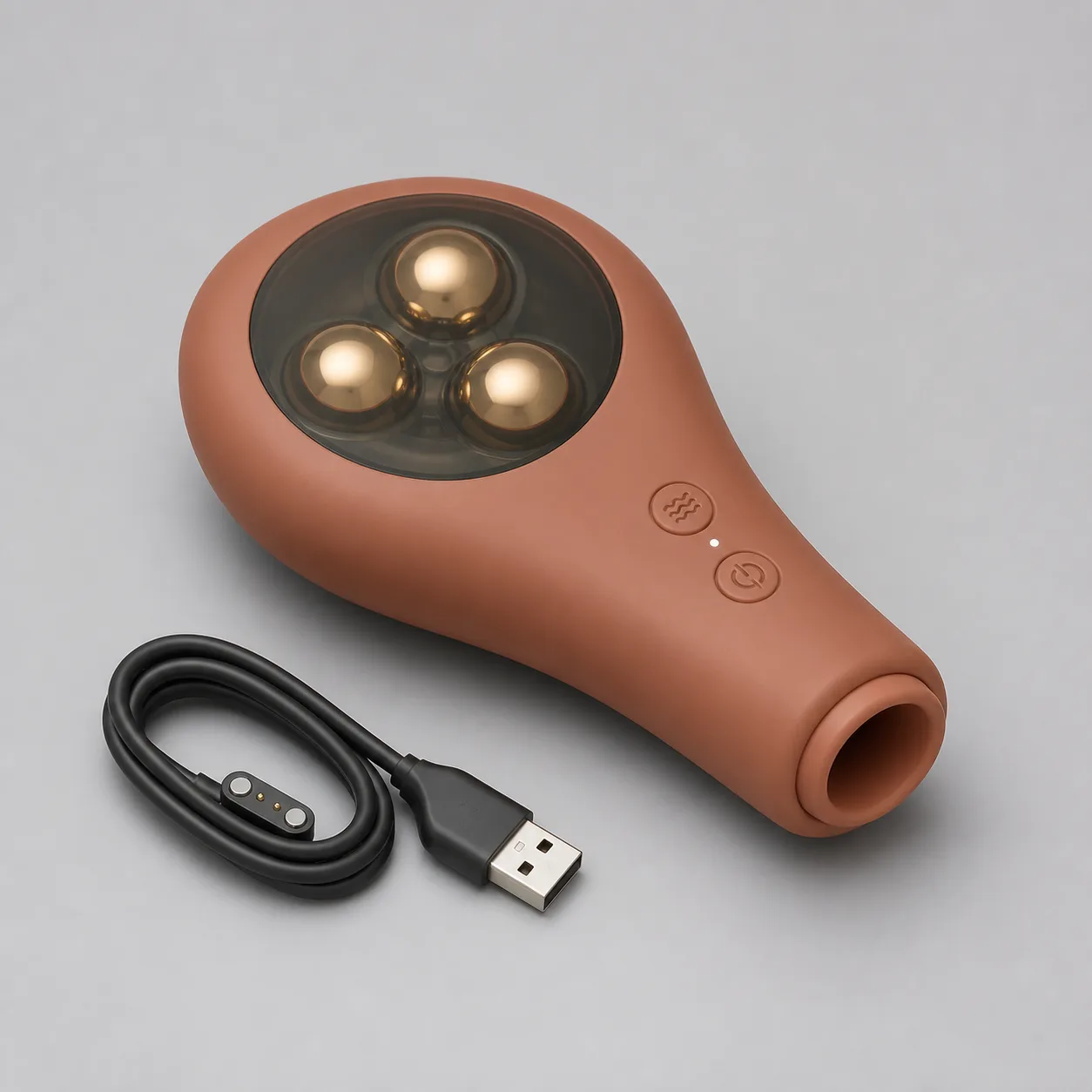 Triple-Sphere Rolling and Air-Pulse Palm Stimulator