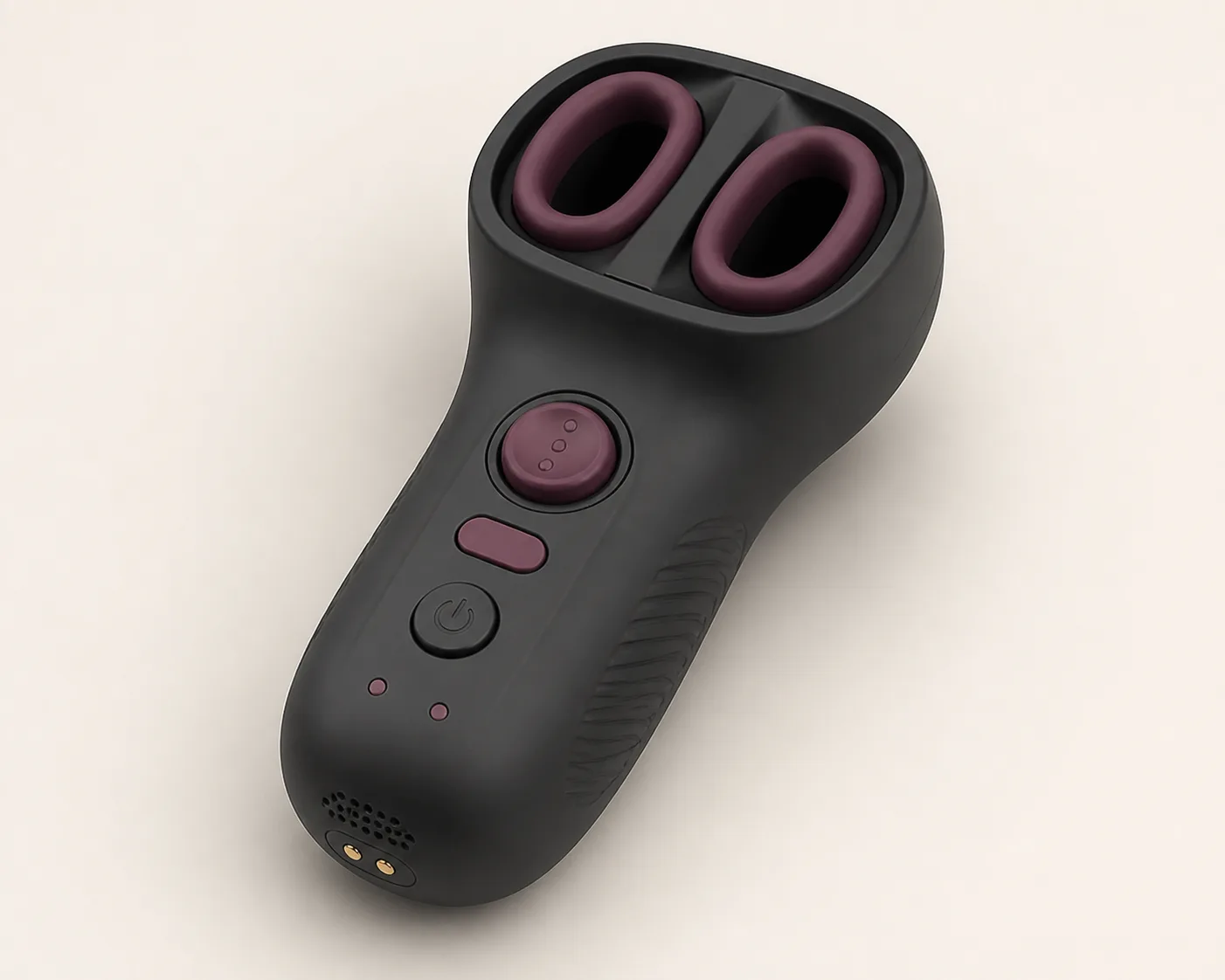 Twin-Aperture Differential Air-Pulse Massager with Flow-Balance Dial