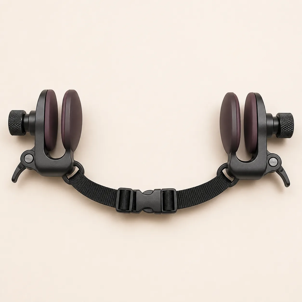Twin-Dial Parallel Soft-Pad Sensory Clamps with Quick-Release Center Tether
