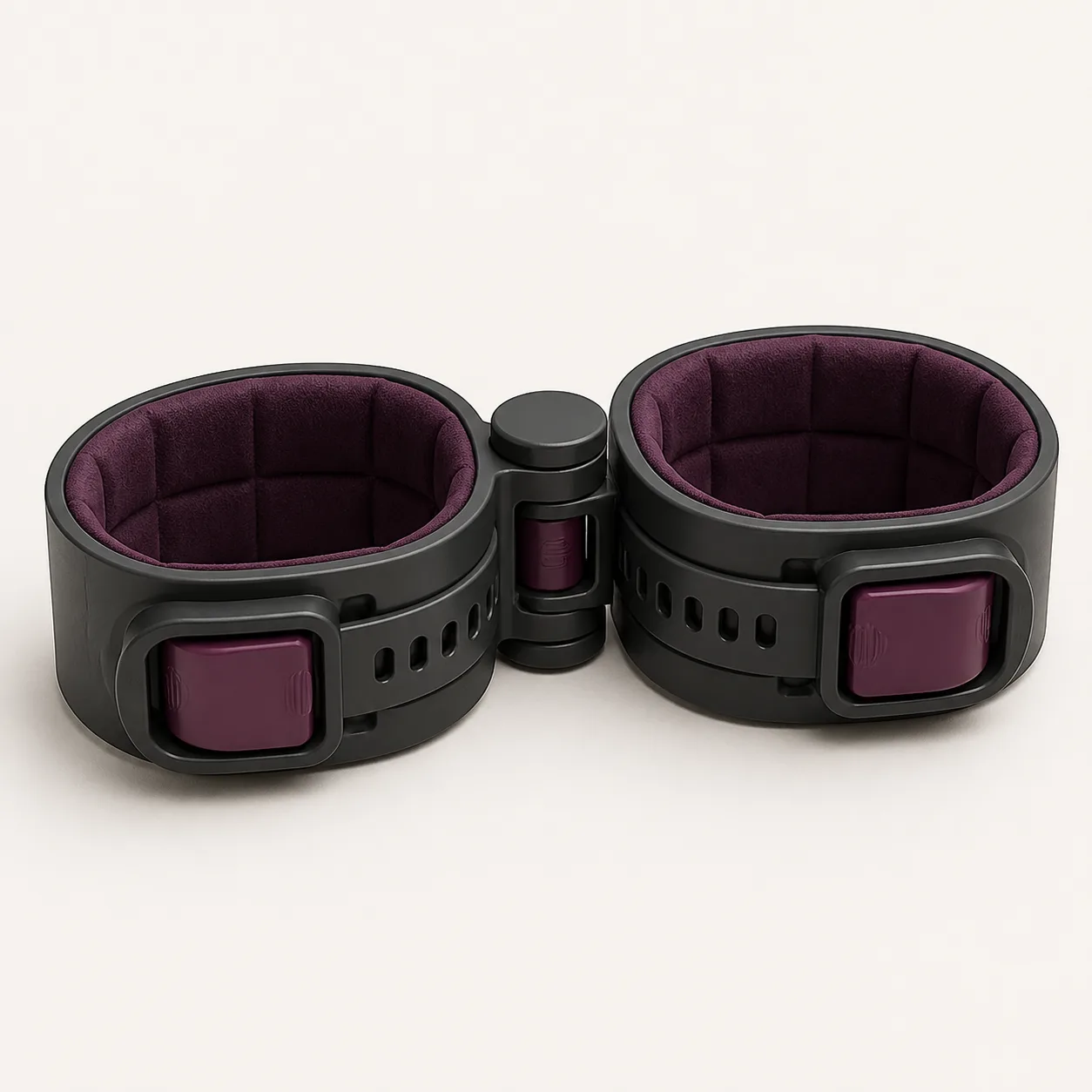 Twin-Hinge Figure-Eight Padded Wrist Restraint with Guarded Releases