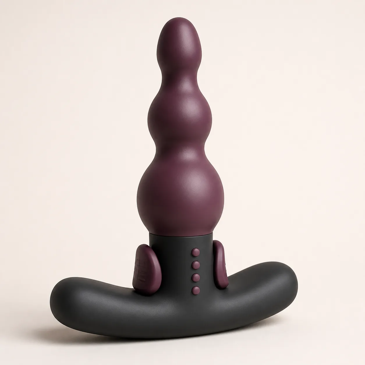 Twin-Latch Variable-Depth Three-Bulb Anal Trainer with Wide T-Base