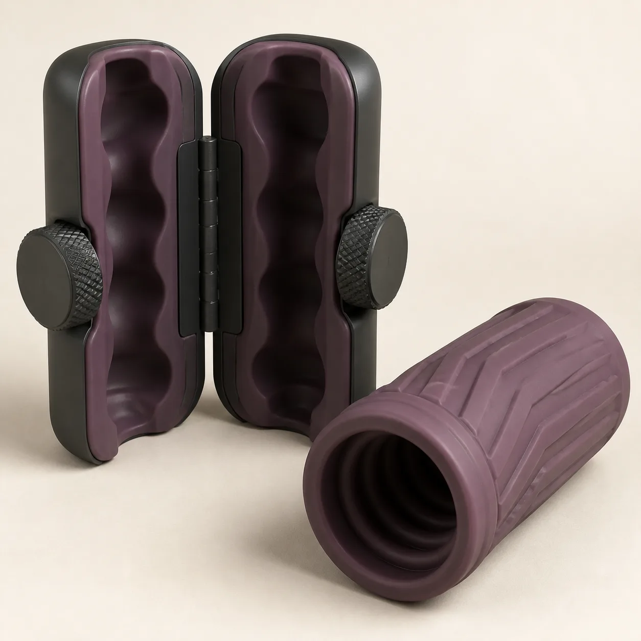 Twin-Roller Full-Hinge Manual Stroker with Removable Wave Liner