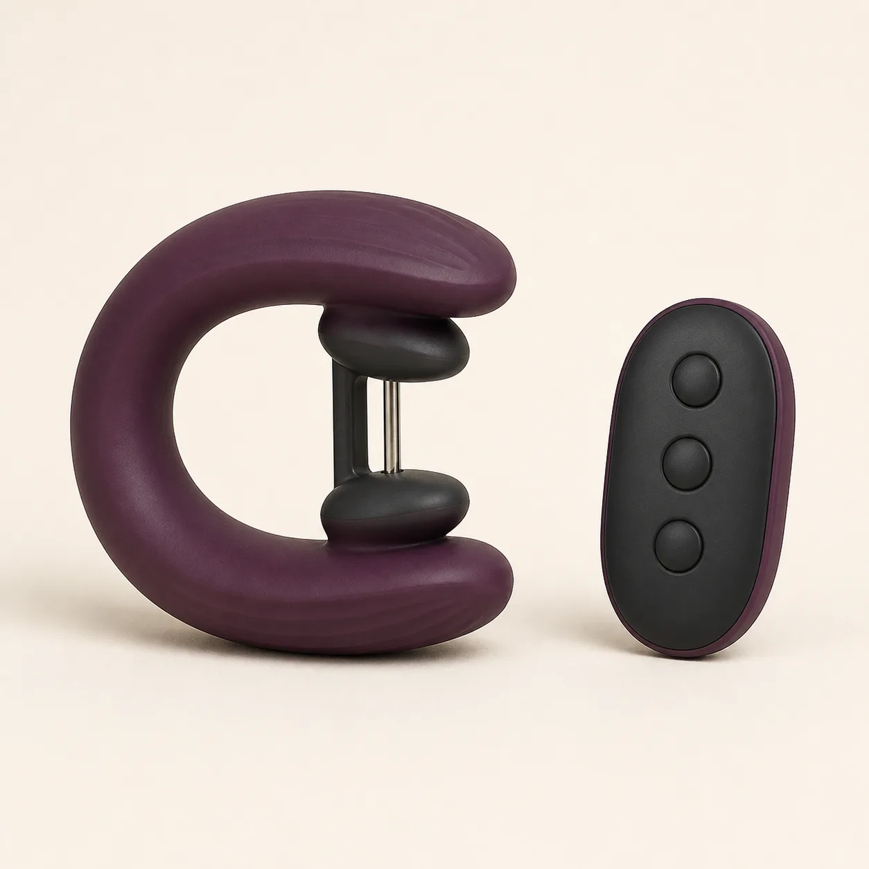 Twin-Slider Open Couples Ring with Opposed Contact Pads and Compact Remote