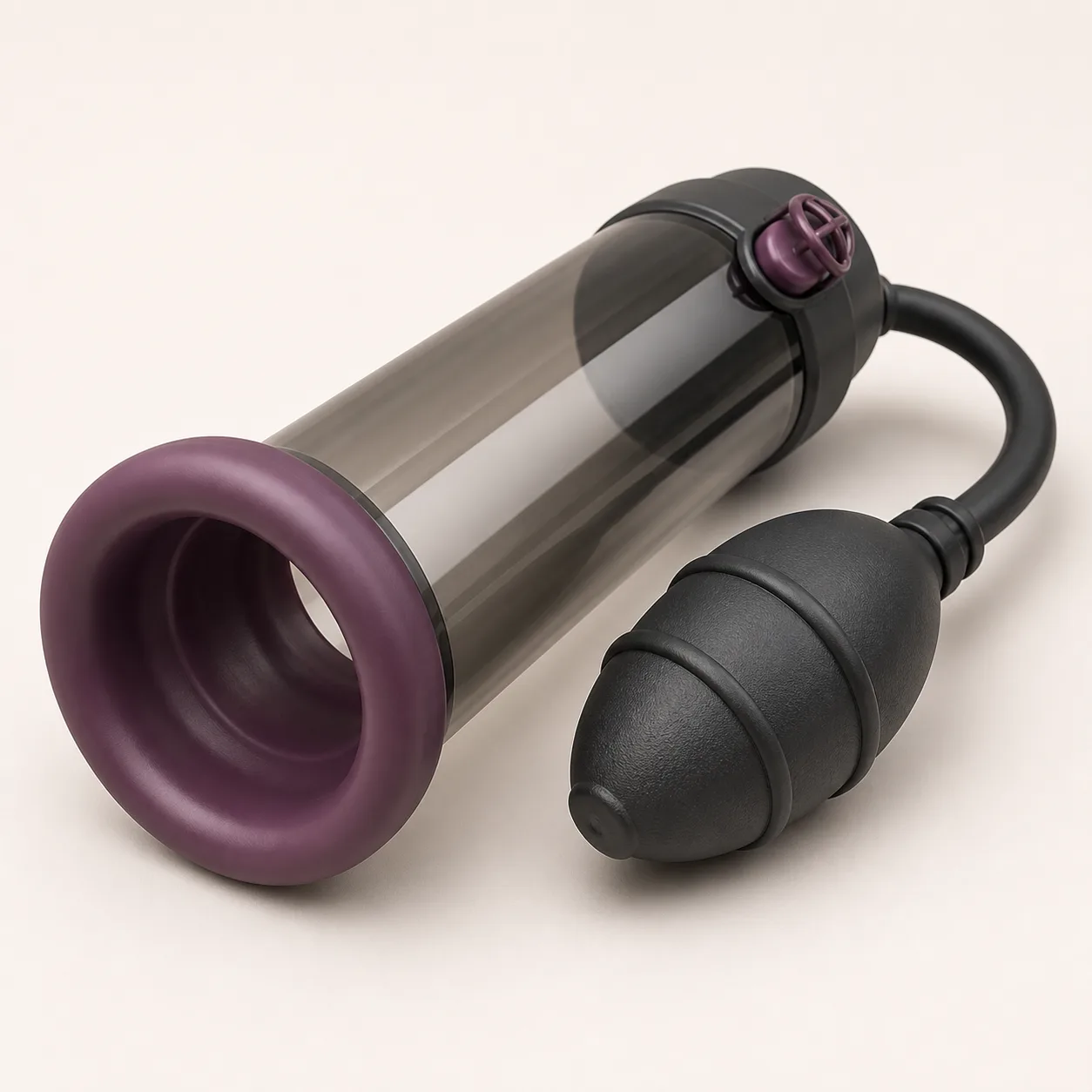 Two-Rib Hand-Pump Vacuum Stroker with Smoke Chamber and Guarded Quick-Vent