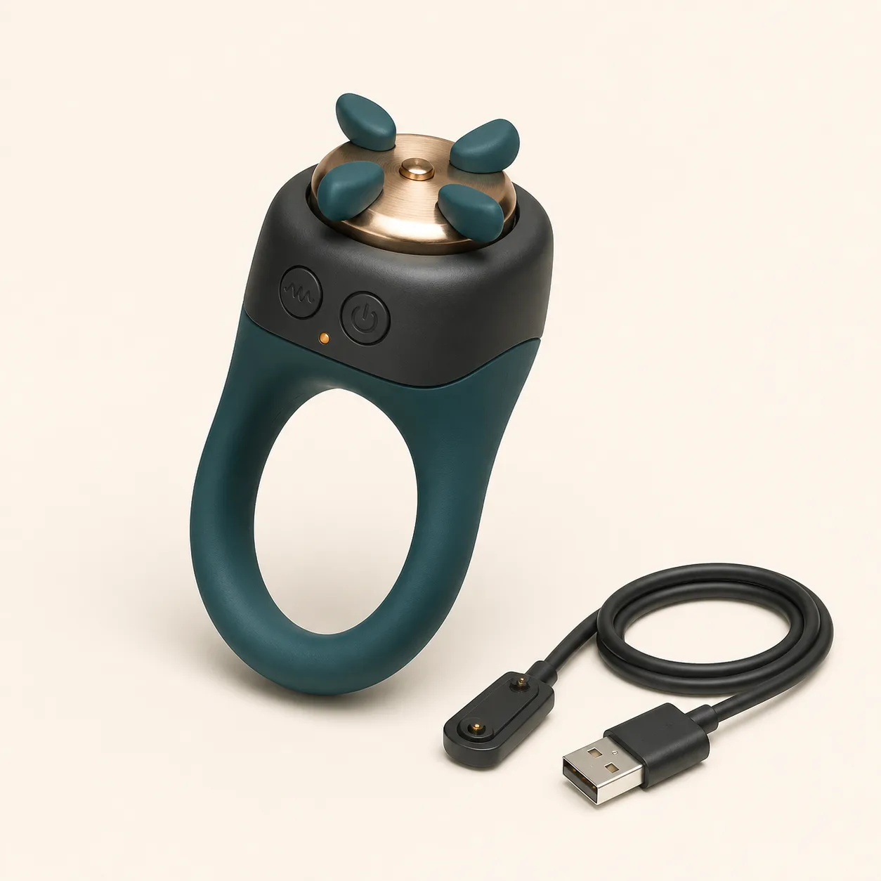 Wheel-Tongue Rechargeable Couples Ring