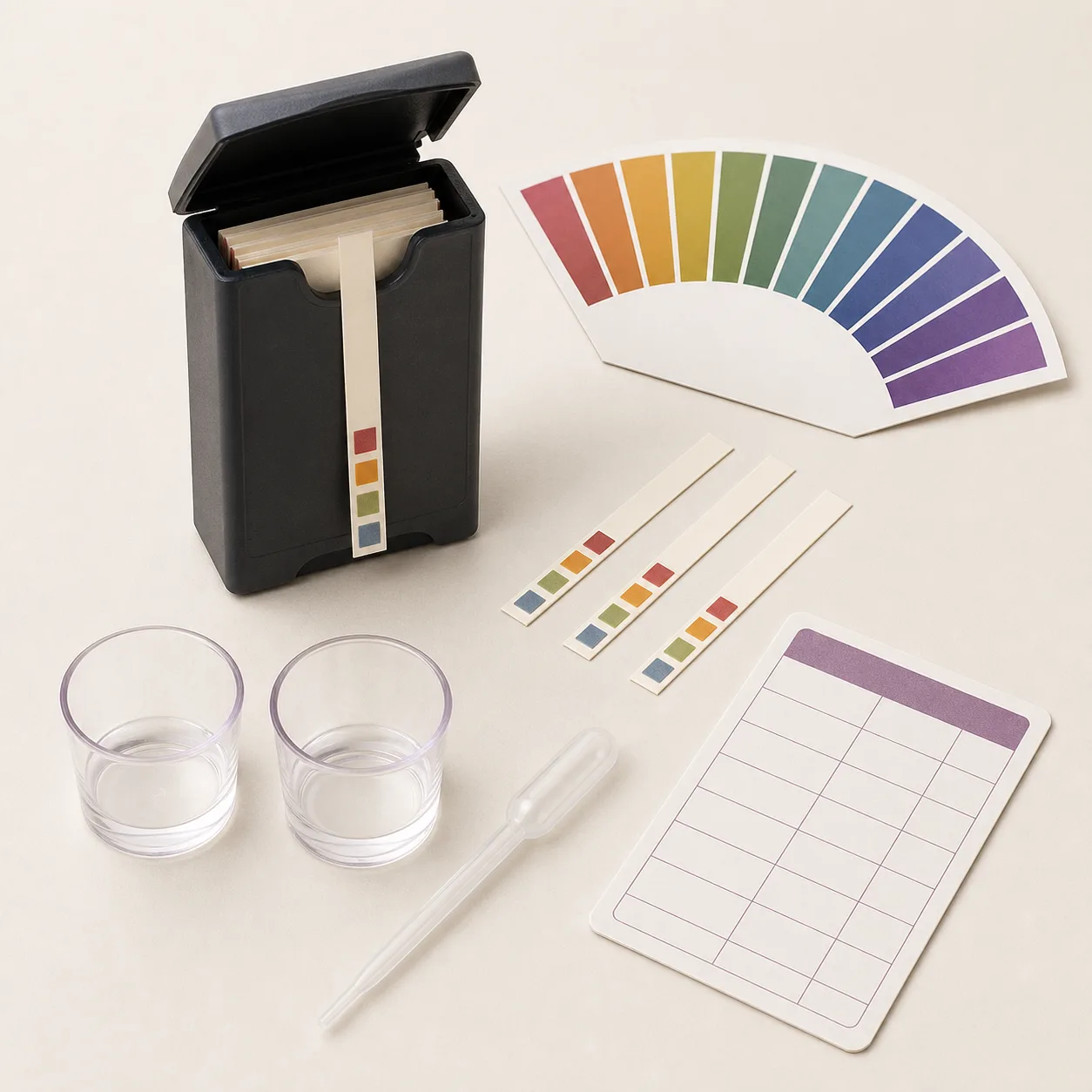 Wide-Range Liquid pH Indicator Strip Kit