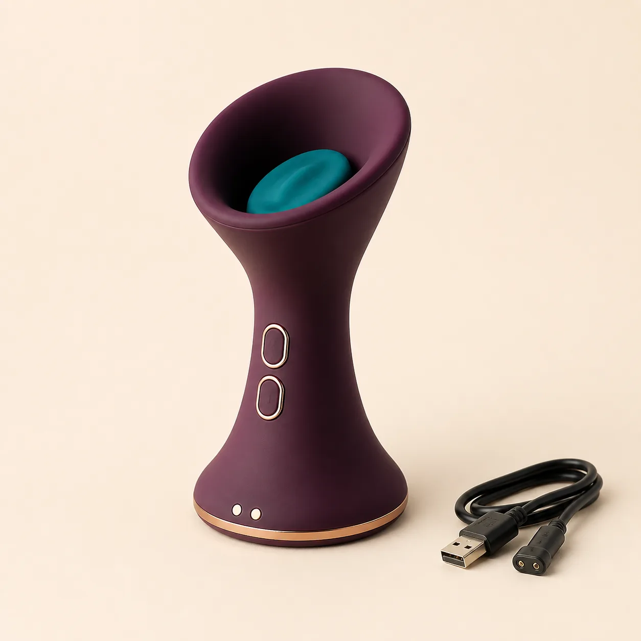 Wineglass-Form Tongue and Suction Stimulator