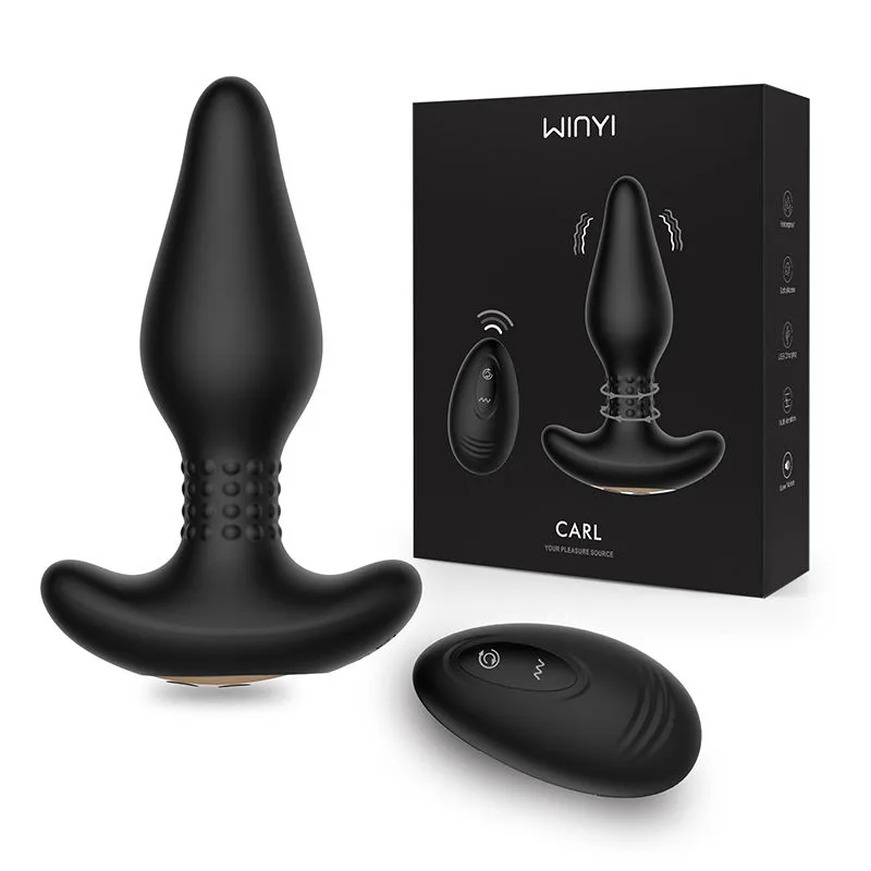 WinYi WY0563 Rotating Vibrating Anal Plug with Remote: 2 Colours - Image 2