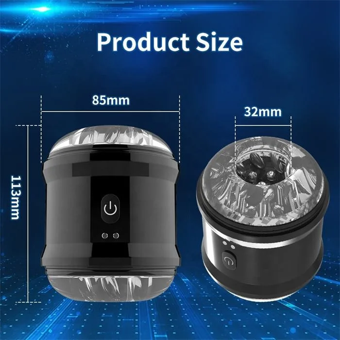 XHH-190041 Dual-Hole 10-Mode Vibrating Masturbator: 2 Colours - Image 2