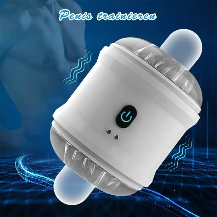 XHH-190041 Dual-Hole 10-Mode Vibrating Masturbator: 2 Colours - Image 4