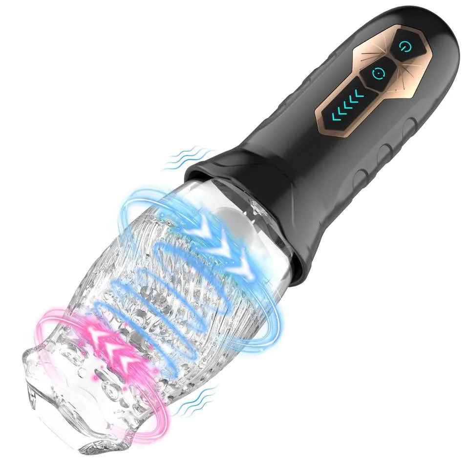 CrystalSpin Transparent Rotating Stroker — 10+5 Modes