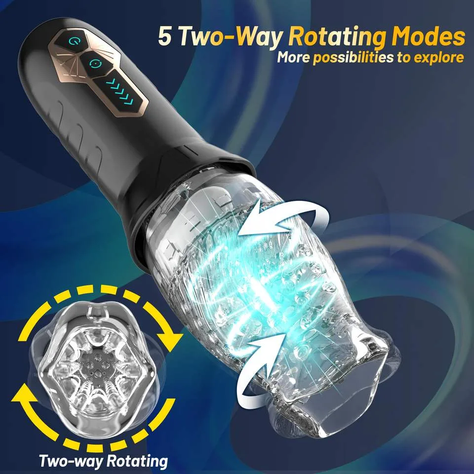 CrystalSpin Transparent Rotating Stroker — 10+5 Modes - Image 3
