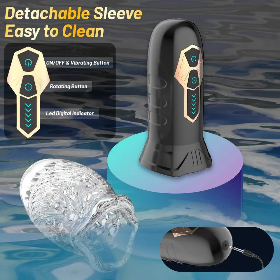 CrystalSpin Transparent Rotating Stroker — 10+5 Modes - Image 4