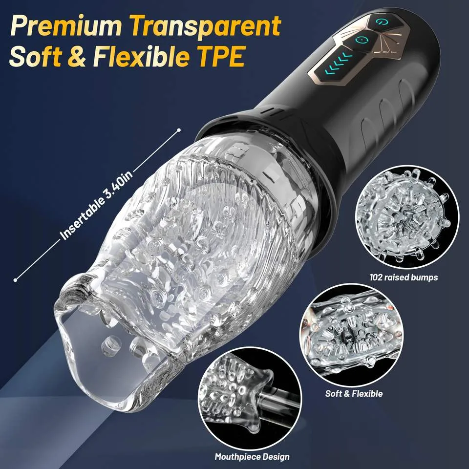 CrystalSpin Transparent Rotating Stroker — 10+5 Modes - Image 6