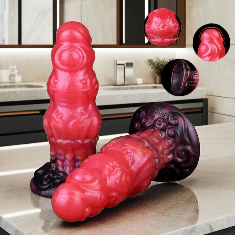 Crimson Dragon Graduated Silicone Plug — 15 cm