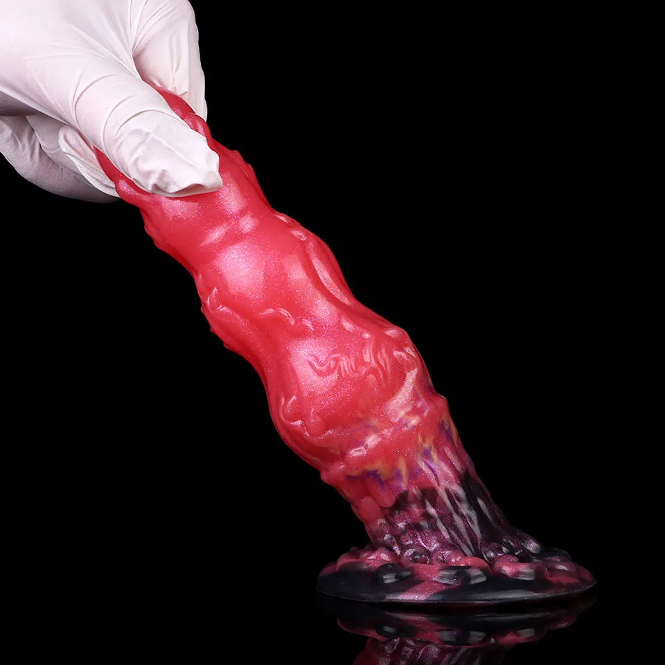 Crimson Dragon Graduated Silicone Plug — 15 cm - Image 4