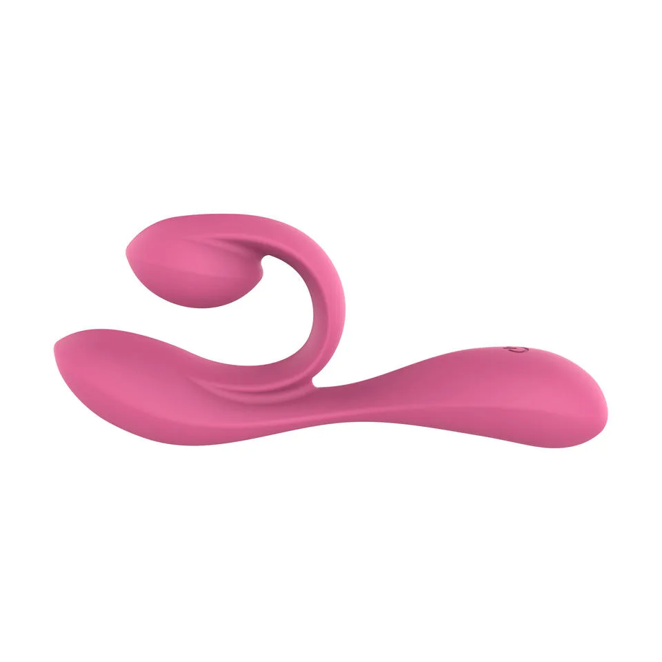 DLP-351 Pink Dual-Ended Rabbit Vibrator — 10 Settings