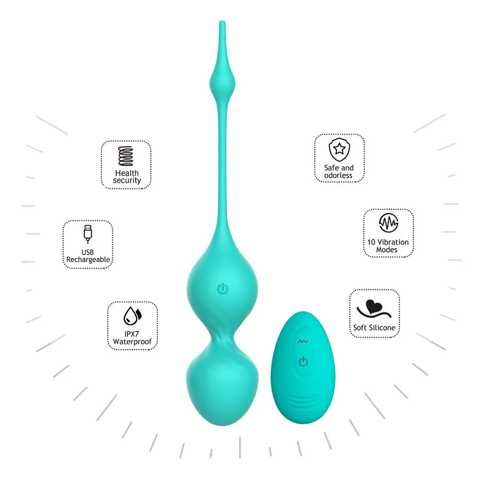 WINYI WY0561 Green Remote-Control Kegel Balls — 10 Modes