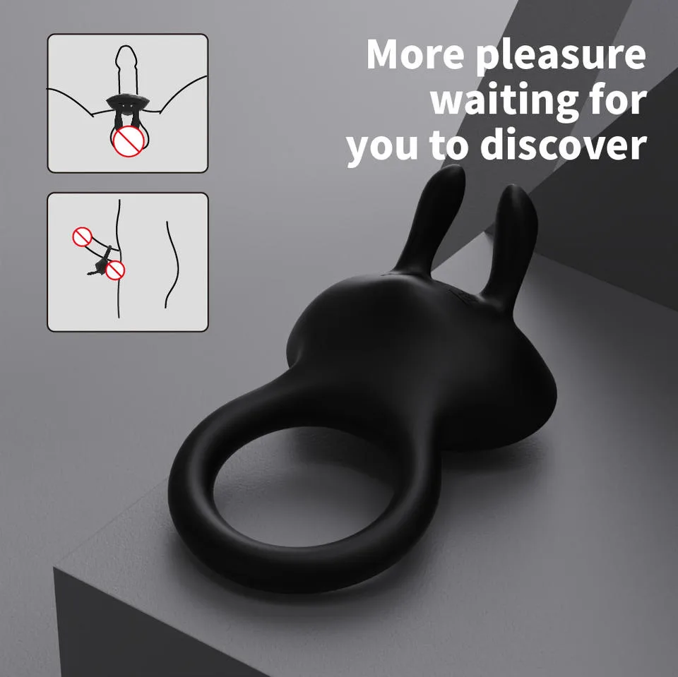 Odeco OD-7610 Black Dual-Tip Vibrating Cock Ring