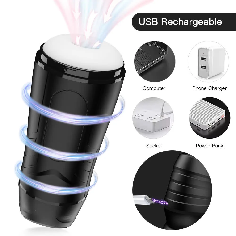 PulseGrip Automatic Suction Masturbator – 6 Combined Modes