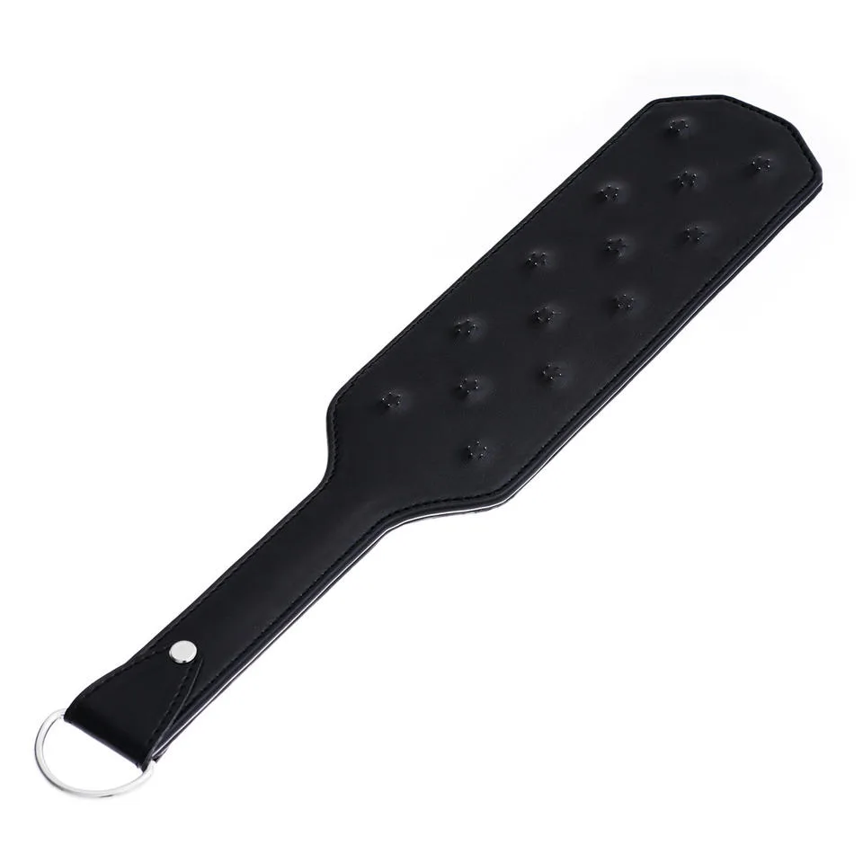 NightStud Black Leather Sensation Paddle