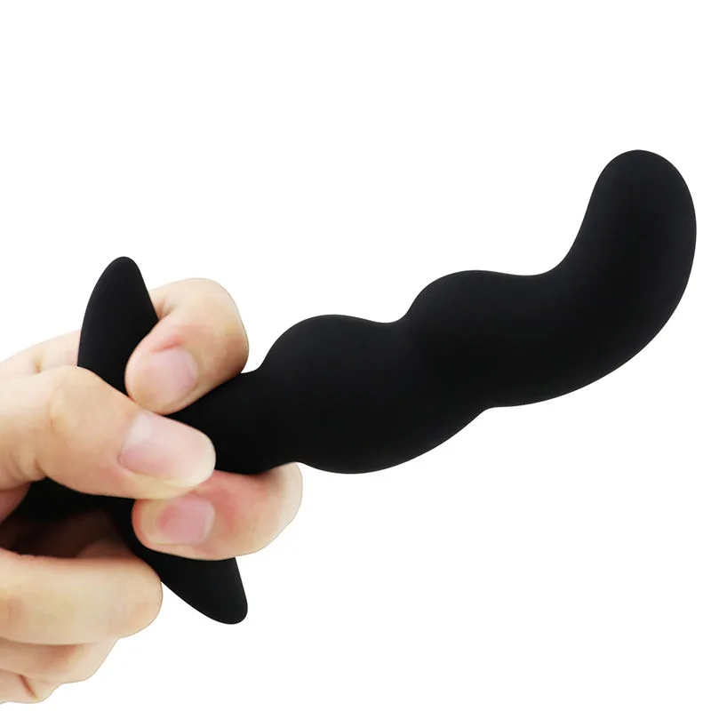 CurveWave Black Silicone Vibrating Plug – 10 Modes - Image 2