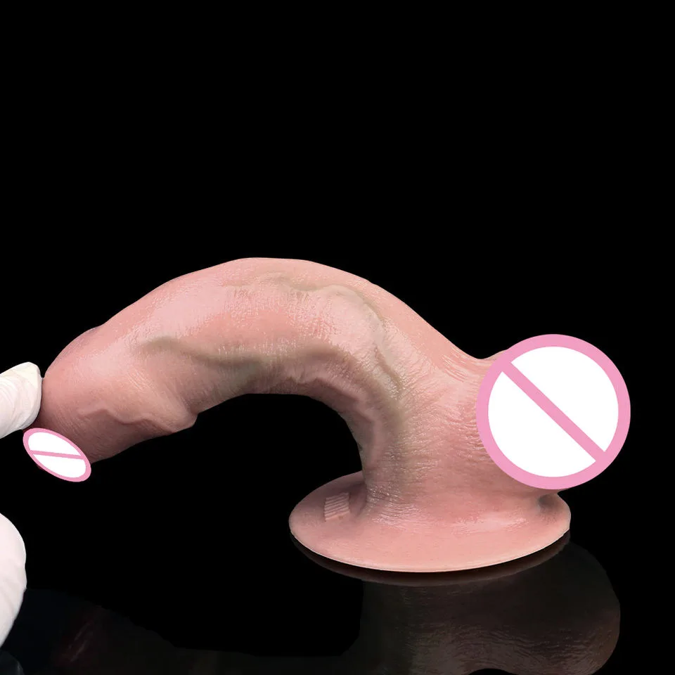 RealTouch Skin-Tone Silicone Dildo with Suction Base — 17.5 cm - Image 4